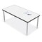 Mooreco Porcelain Desktop, 30x60 Hierarchy Table with Platinum Direct Mount Shapes Legs 70525 - alternate 2